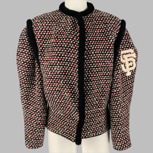 GUCCI MLB Giants Fall 2018 4 Black Multi Color Polyamide Embellishment Jacket - Picture 1 of 15